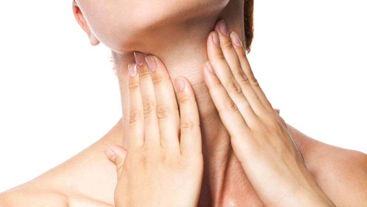 Masaje para la glándula tiroides
